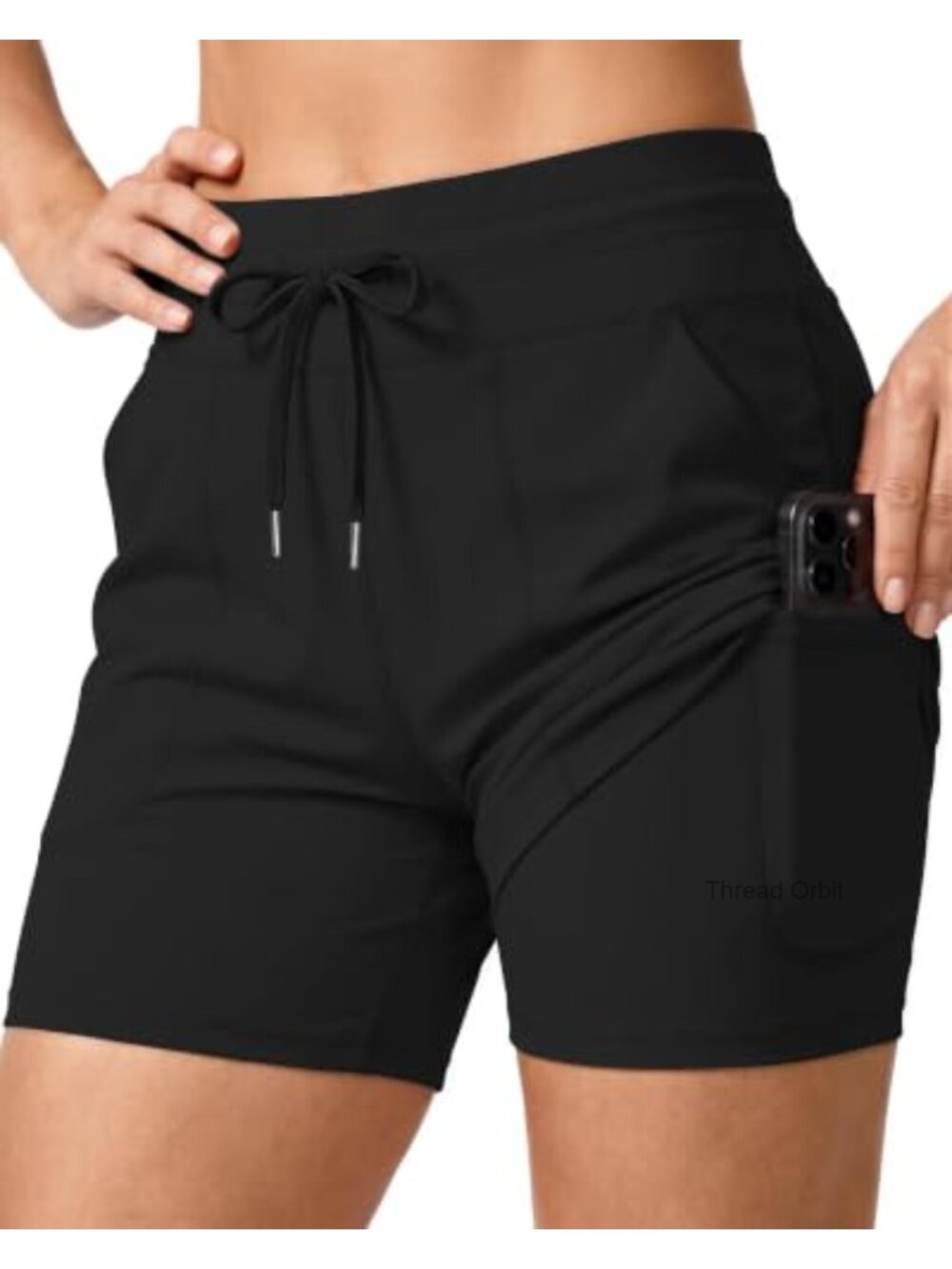 Women's Swim Board Shorts 5 Inch High Waist Quick Dry Nylon Spandex